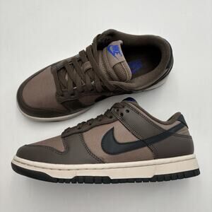 Womens Nike Dunk Low Brown Racer Blue leather Athletic Shoes size 6.5